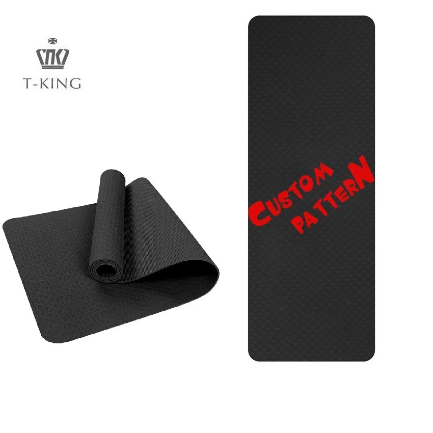 

Tking Professional eco-friendly non slip design exercise gym fitness 6mm custom tpe yoga mat, Customized