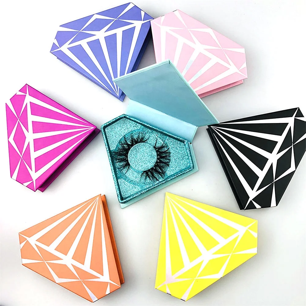 

Faux Mink Lashes Private Label Wholesale Custom Lash Box 3d Bottom Full Strip 2021 New Arrived