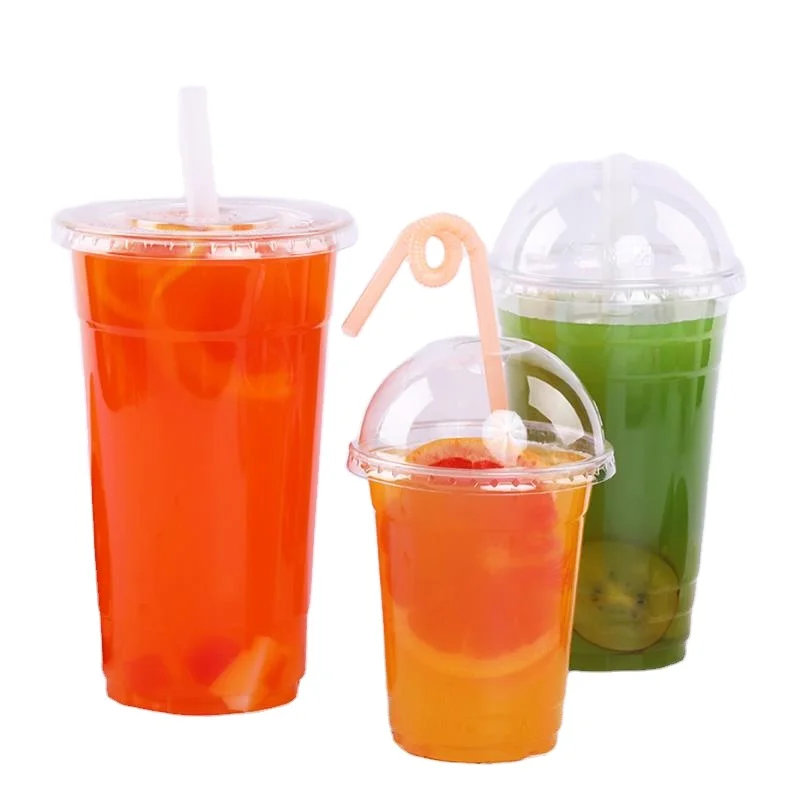 
custom logo printed disposable plastic cups with lids 