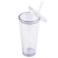 

custom logo double wall reusable boba tea cup 24oz
