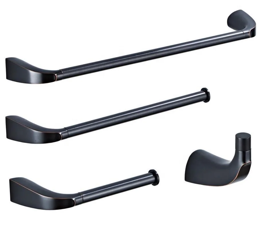 

Hot sale hotel home four pieces stainless steel black bronze antique bathroom accessories, Black bronze, silver
