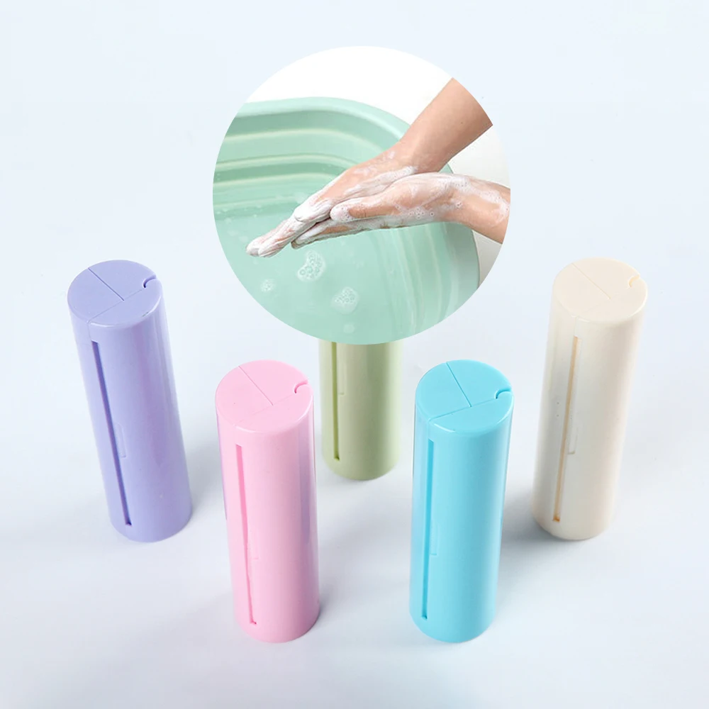 

Cheap Adults Kids Mini Antibacterial Paper Soap Roll Lipstick Style Hand Washing Disposable Paper Soap Strips
