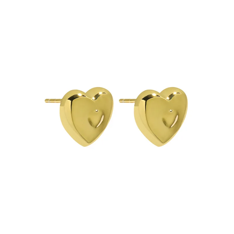 

VIANRLA 925 Sterling Silver Jewelry Heart Earrings 18k Gold Plated Earring For Women Free Laser Logo Wholesale