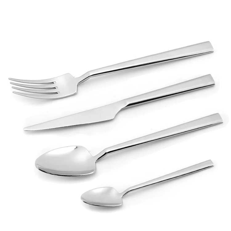 Wholesale High Quality Restaurant Stainless Steel 304 Silver Cutlery Set Knife, fork and Spoon Set