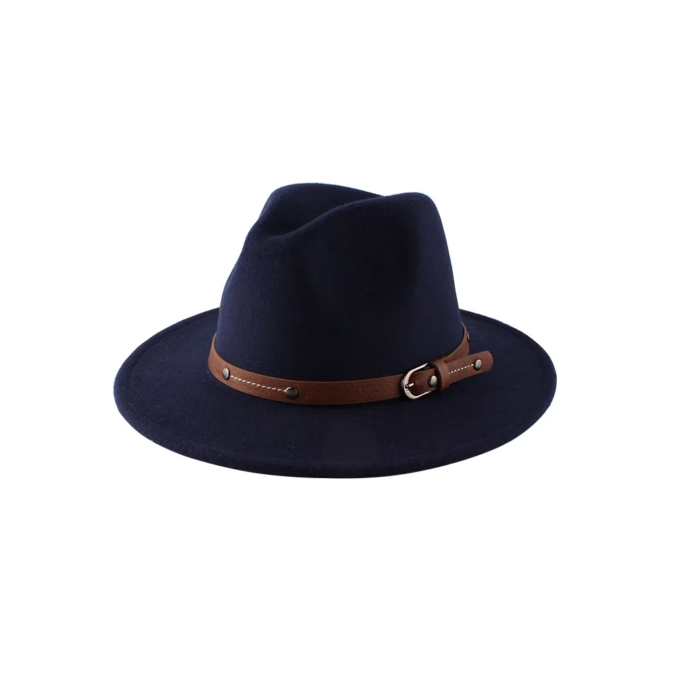 Hot Selling Wine Red Formal Fedora Straw Unisex Wool Felt Hat