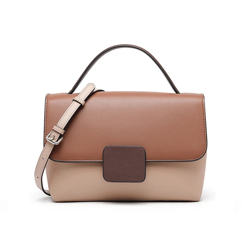 

2021 Fashion Women Cowhide Leather Crossbody luxury Bag Lady Handbag Genuine Leather Hand Bags, White, brown, gray