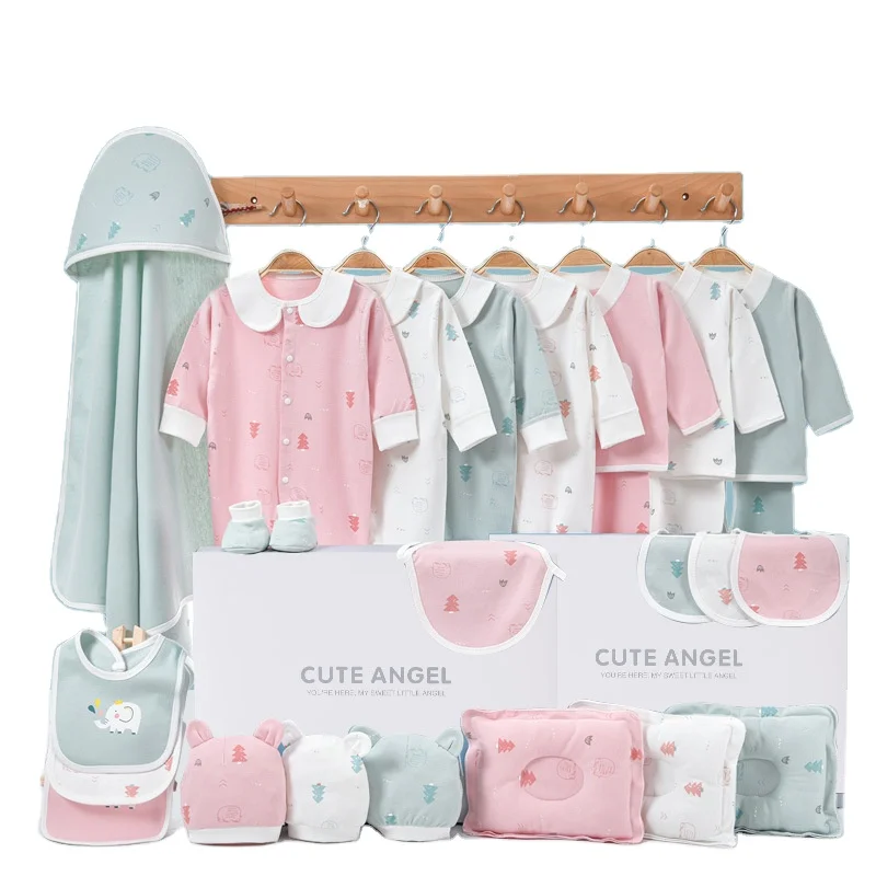 

19/21/23pcs sets Baby clothes newborn gift box autumn and winter sets of born new birthday full moon supplies gift baby, 23style