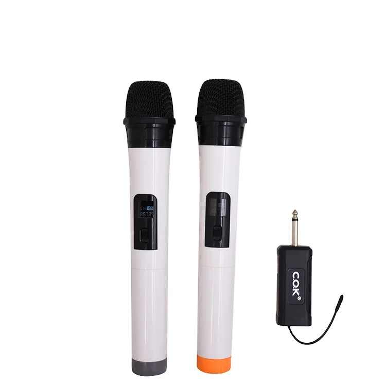 

Portable handheld dynamic rechargeable 6.5mm recevier plastic good vhf singing wireless mic wireless microphone laptop