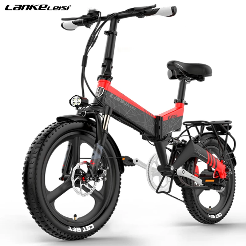 

LANKELEISI G650 400w electric bicycle ebike 48V 14.5ah lithium battery aluminum alloy frame e bike 20 inch electric folding bike