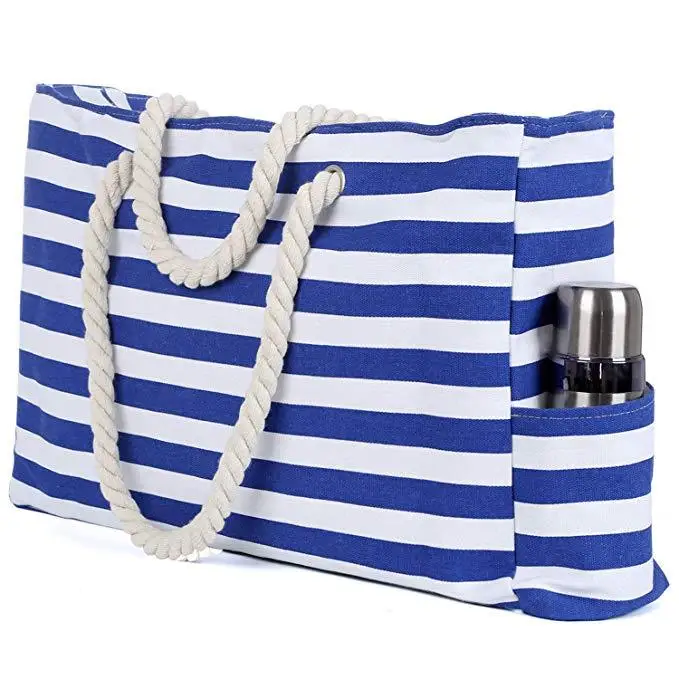 

Beach Bag and Pool Bag 100% Waterproof Phone Case Rope Handles Top Magnet Clasp Outside Pockets, As pictures