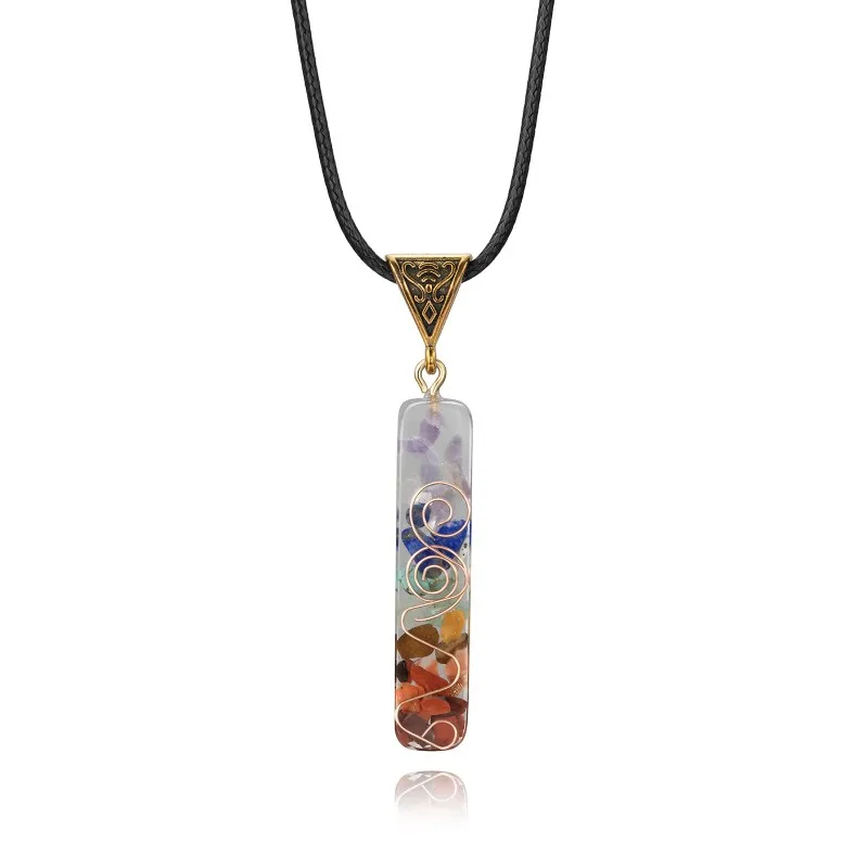 

KN48C Simple Dainty Female Fashion Chain Cure Leather Cord Necklace Jewelry Pendant Gemstone Necklace
