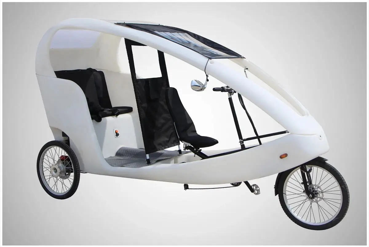 Ce Approved Electric Passenger Tricycle For Adults Velo Taxi Pedicab