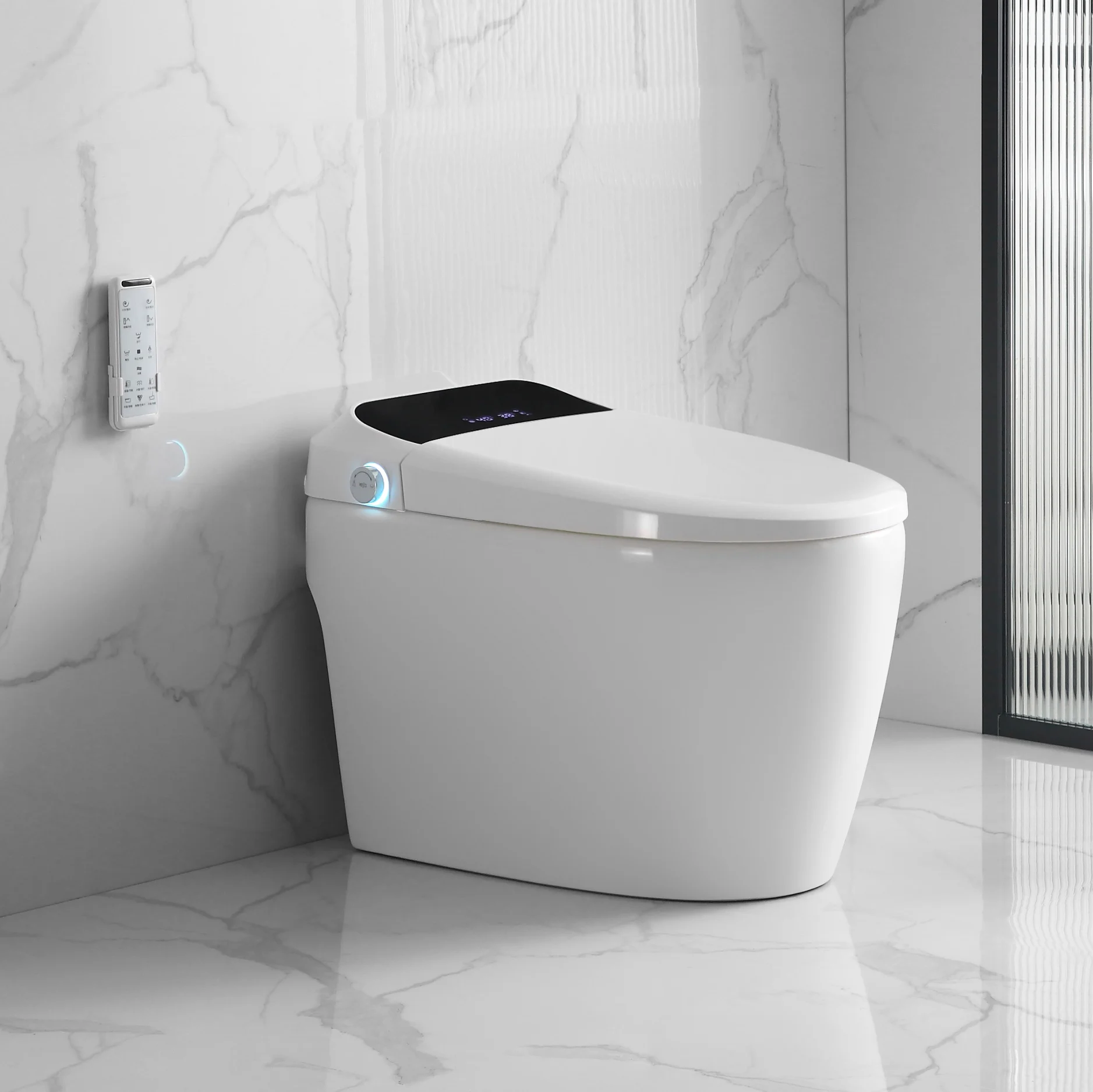 High Quality Wc Intelligent Ceramic Auto Washing Fully Automatic Tankless One Piece Smart Toliet