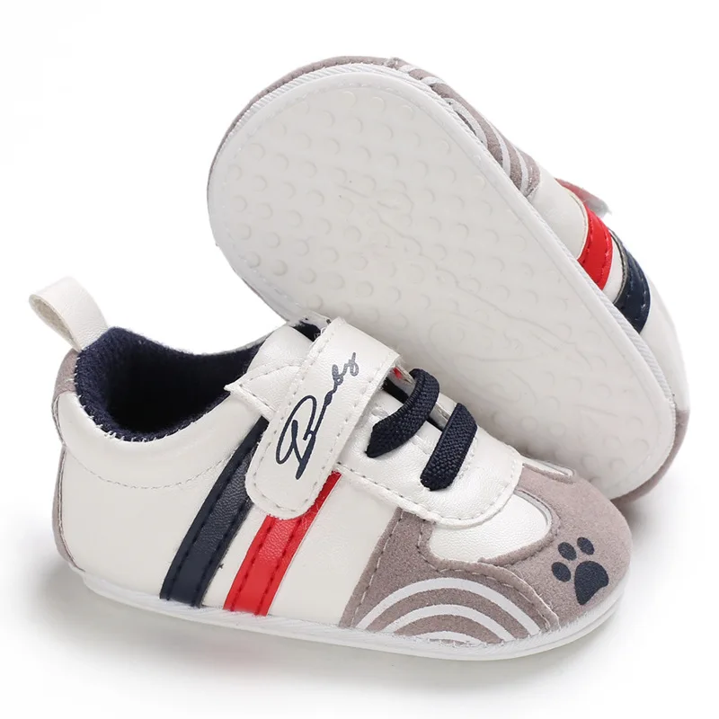

Rubber sole PU upper Cartoon print prewalk outdoor Casual sport boy baby shoes, 2 colors