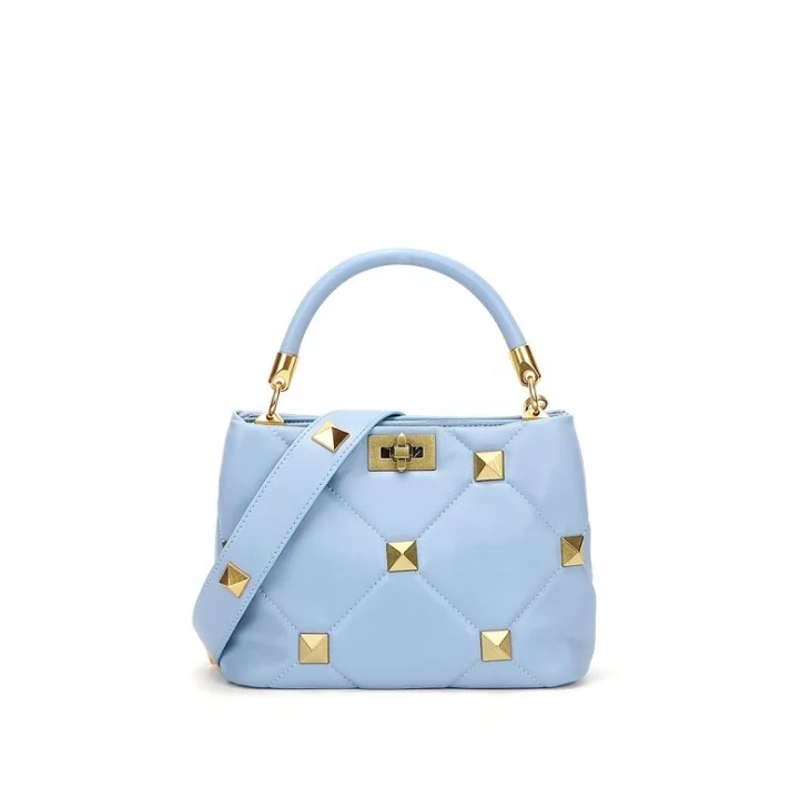 

210411# Hot sale women fashion pop trendy crossbody handbags with studs ladies fashion hand bags purse for girls it bags rivet