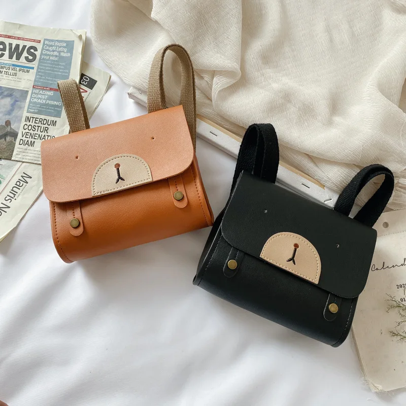 

2022 Hot Sale Fashion Cute Panda PU leather School Bags Cartoon Mini Kids book bags Little Kids Backpacks For Boys And Girls, 3 color