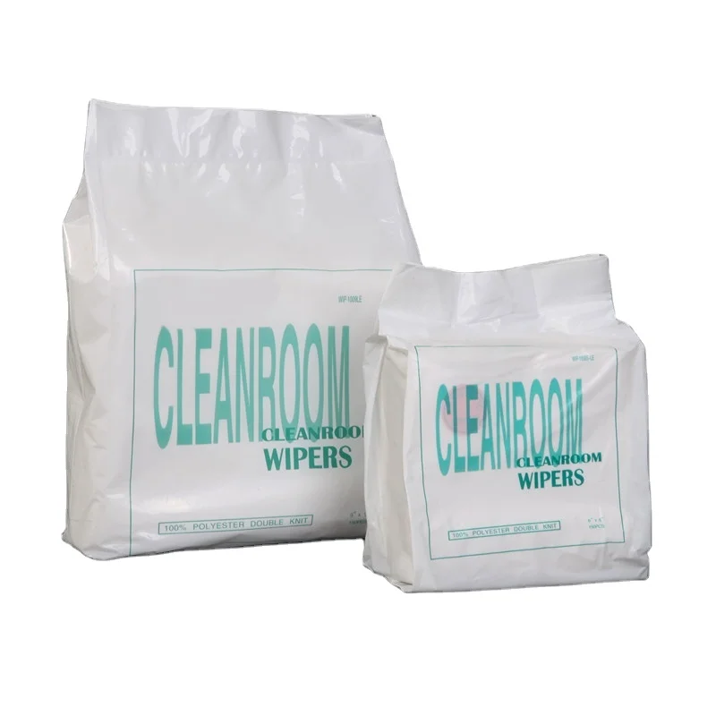 

Industrial Cleaning 110gsm Disposable Lint Free White 9inch Dry Cleanroom 100% Polyester Wiper 1009SLE