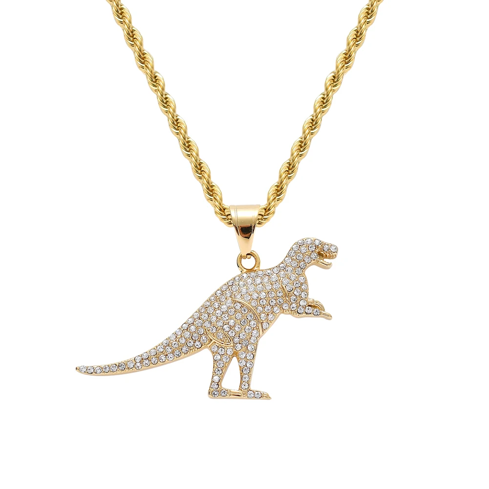 

TUNKALL SN171 Stainless Steel Animal Pendant With 24inch Rope Chain Stainless Steel Jewelry