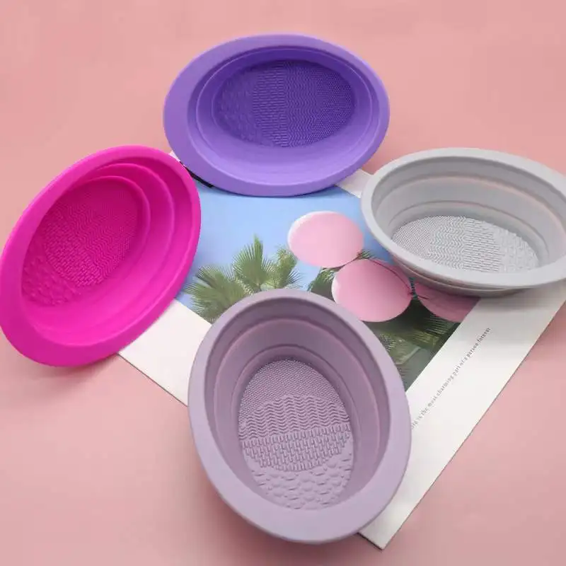 

Yalina Hot Sale Folding Makeup Brush Sponge Mask Cleaner Silicone Bowl