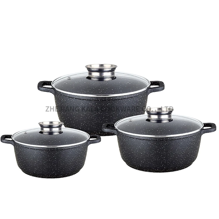 

dessini aluminum cooking pot manufacturers cookware and bakeware set with nonstick coating marble coating cookware sets, Customized color