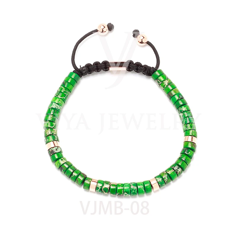 

Latest New Hot Sale Green Wheel Shape Gemstone Women Beaded Bracelet Supplier