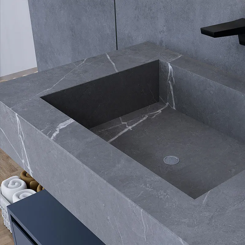 Slate one basin wash basin bathroom vanity sink simple modern toilet washbasin cabinet combination