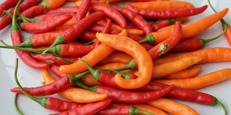 Mirasol chili plant growing outdoors