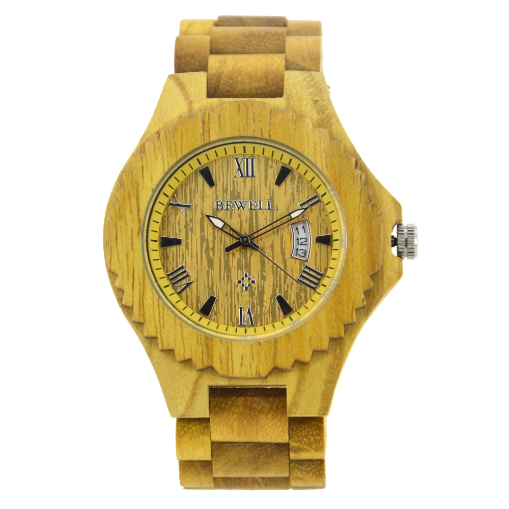 

Tussah yamaki wood watch men analog japanese movement bewell wooden watch