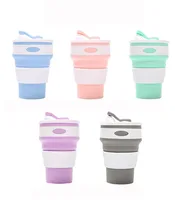 

Wholesale New Design 350ML Non Toxic Silicone Water Cup, Fda Approval Foldable Silicone Cup