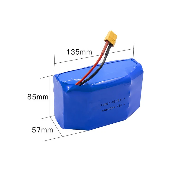 High quality 18650 10s2p 36v 4.4ah lithium ion battery pack for hoverboard e-scooter