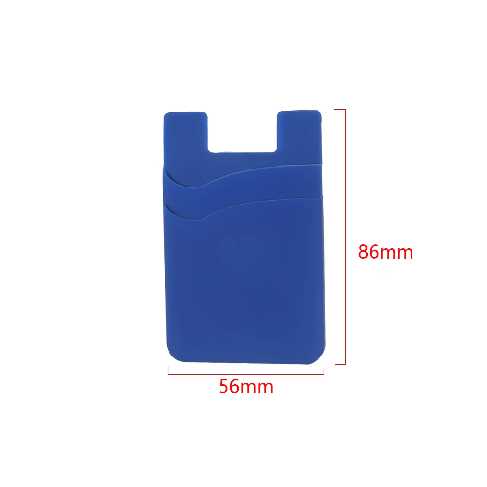 

Customized Logo Silicone Mobile Phone Card Holder Adhesive Credit Card Holder, Silicone color can be designated by pms number