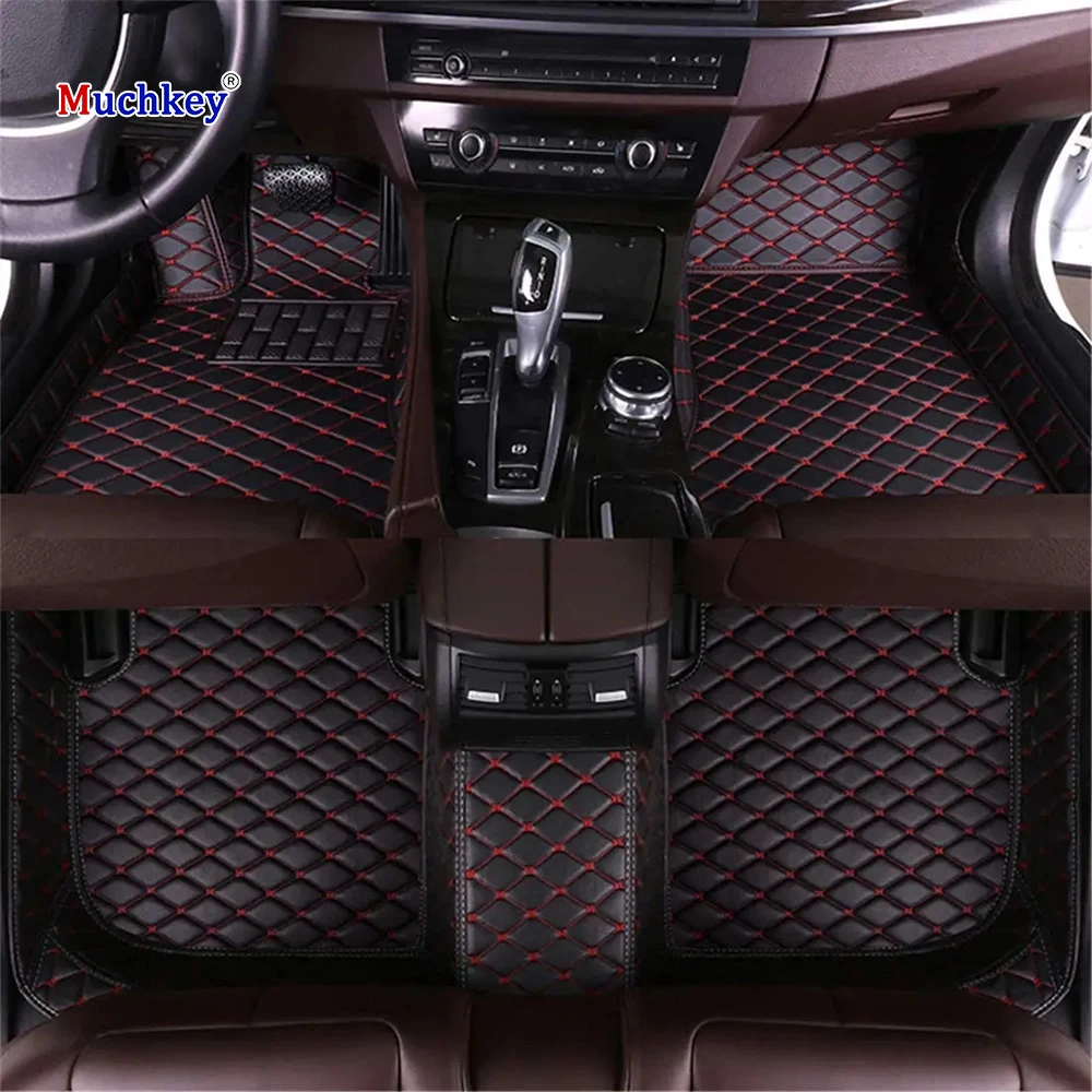 

Muchkey Luxury Leather Carpet for Chevrolet Camaro 2010 2011 2012 2013 2014 2015 Hot Pressed 5D Car Floor Mats