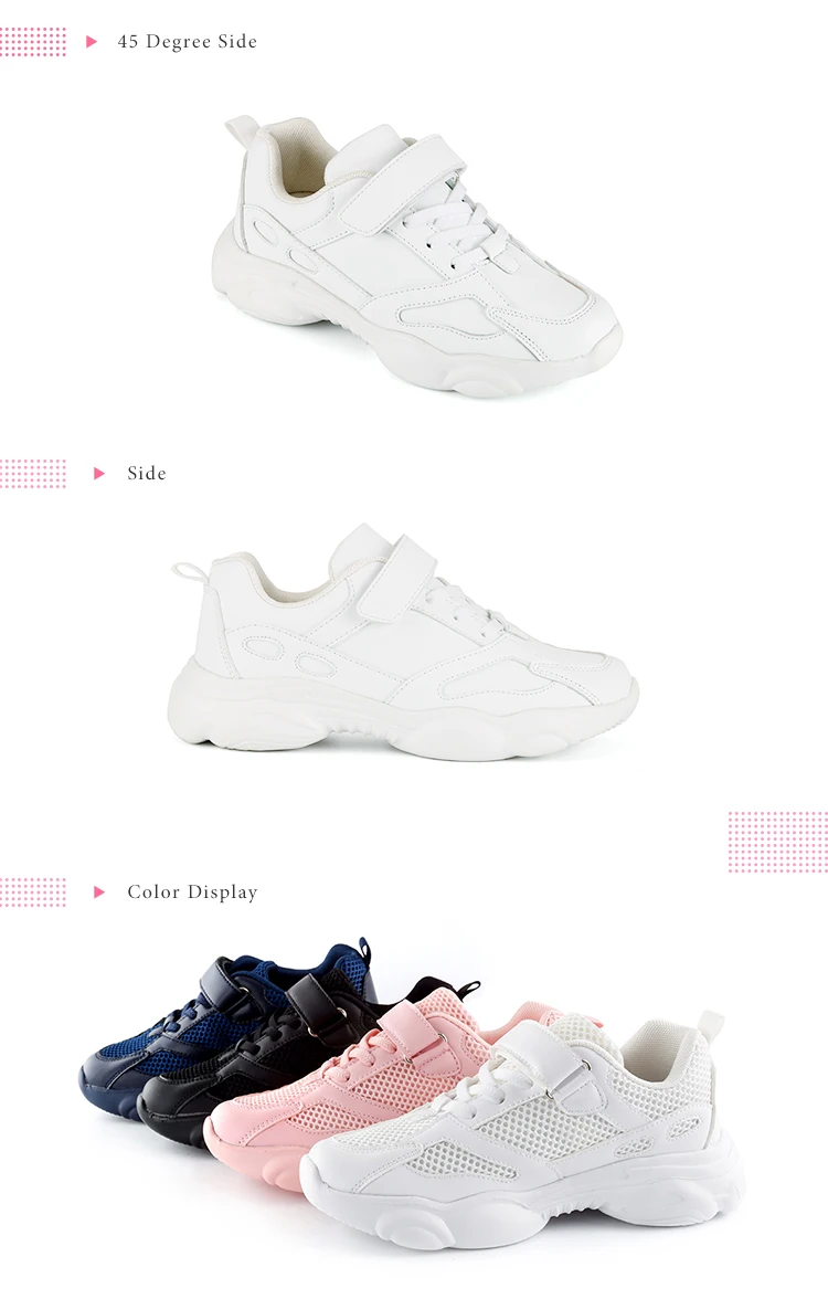 girls white sport shoes