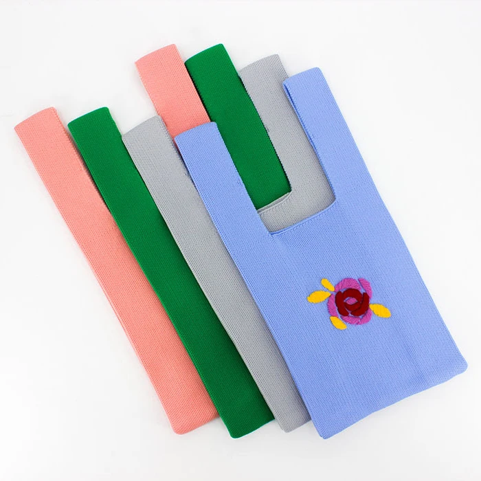 

Japanese Hawaiian Style Ultra-Light Fruit Shopping Crossbody Shoulder Bag Personalized Handmade Embroidery Flower Carry Handbag