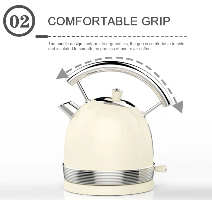 2020 New design big capacity 1.8L electric kettle home appliances visual water line tea kettle 110V