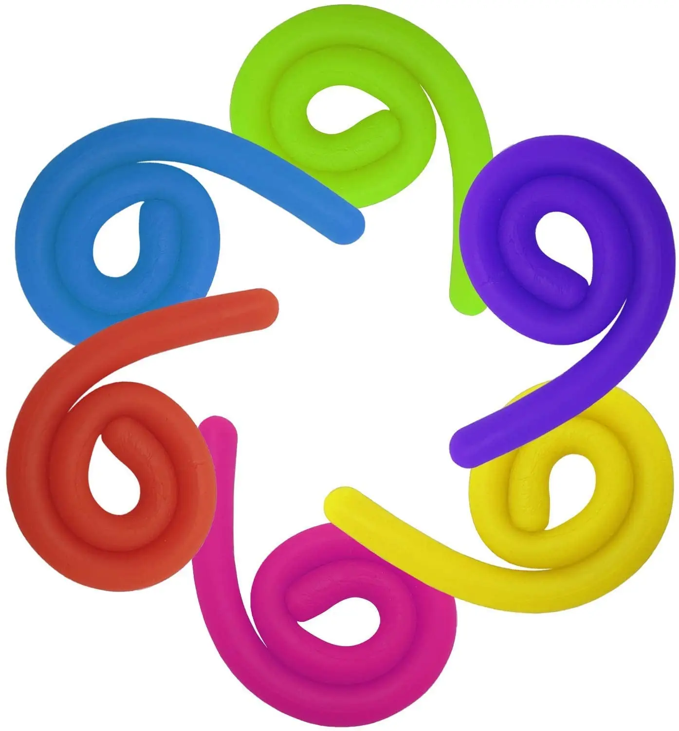 

2021 Colorful Fidget anxiety TPR Elastic Noodle Pull Fidget Sensory Toy Soft stretchy string fidget toys for kids and adults