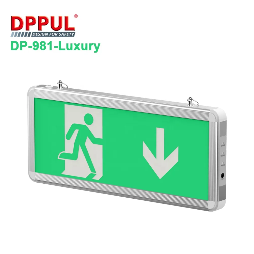 DPPUL LED Emergency Light Green Sign Exit Led Light Station Subway 3.6V 2-year Ni-cd