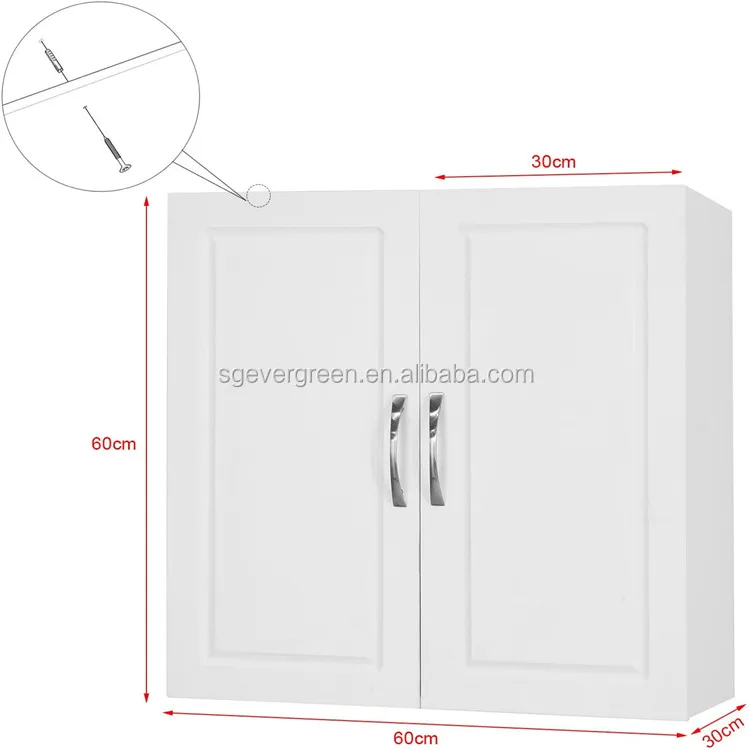 White Color Pvc Door Wall Mounted Unit Wholesale Kitchen Wall