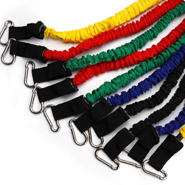 

Custom New Arrival 11 piece resistance band tube set with fabric cover for Yoga / Pilates / Abs Exercises, Black, green, blue, red, yellow