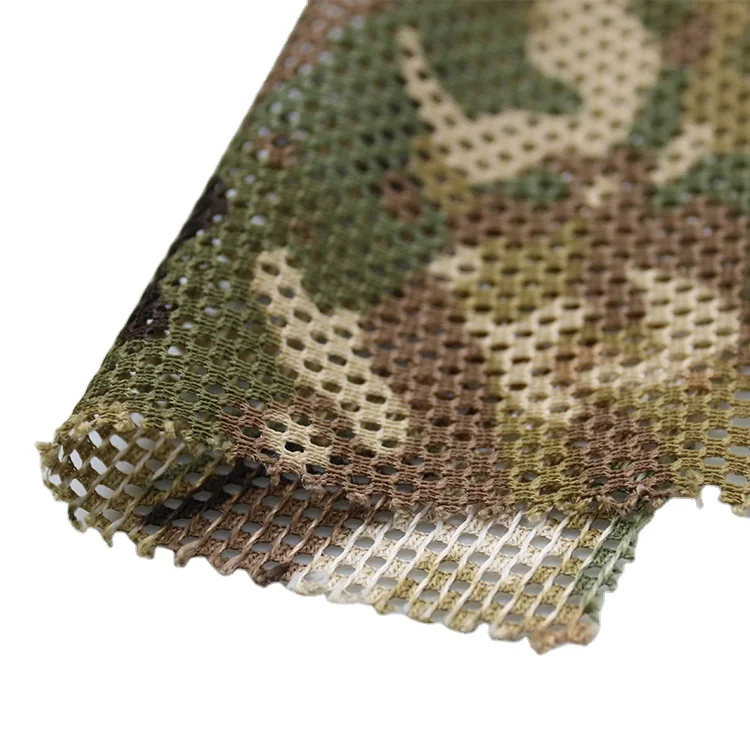 

Mesh MC camouflage fabric Outdoor gear material tactical polyester fabric 230gsm camouflage mesh fabric