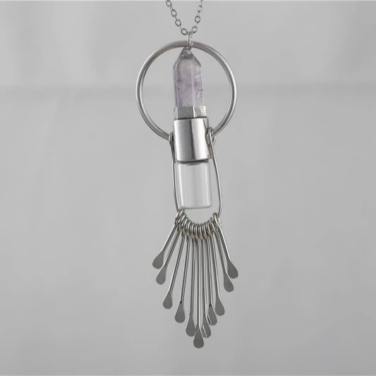 

Hot Selling Promotional Essential Oil Aroma Diffuser Vial Pendant Necklace With Tassels