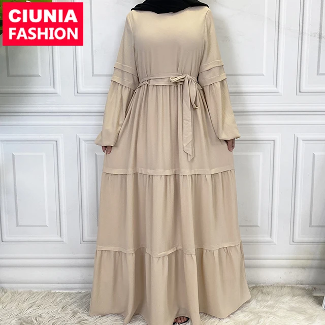 

6420# New Arrival Muslim Women Long Maxi Dress Chiffon Ramadan Islamic Clothing Dubai Party Abaya, Red / green / beige / pink / black