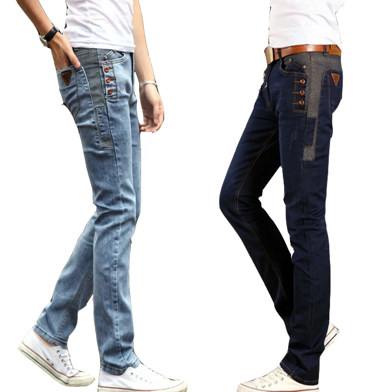 

Wholesale Big Sale High Quality Spring Jeans Thin 2020 men's Fashion Jeans Men Pants Clothes New Soft Jeans, Blue