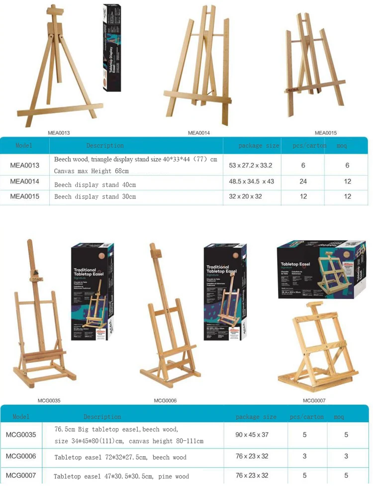 8*15cm High Quality Customize Decoration Display Easel Mini Wood Table