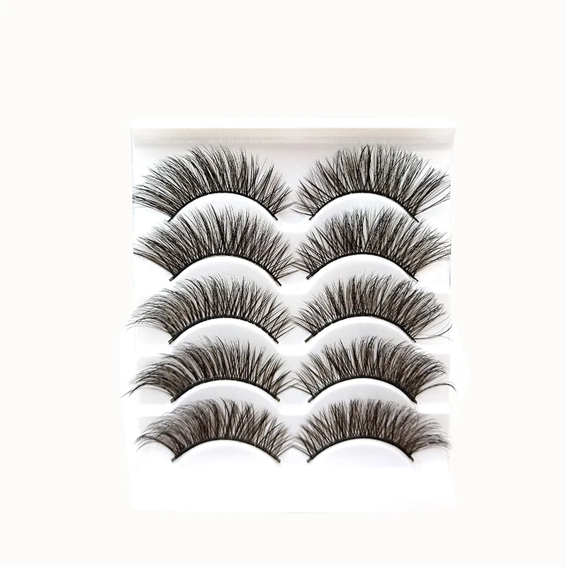 

Europe and the United States hot sell 5 Pairs 3D Mink Long Thick Natural False Eye Lashes Set EyeMakeup