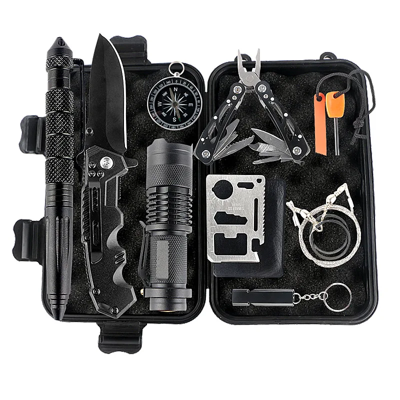 

Hot sale wilderness survival equipment outdoor adventure multifunctional kit