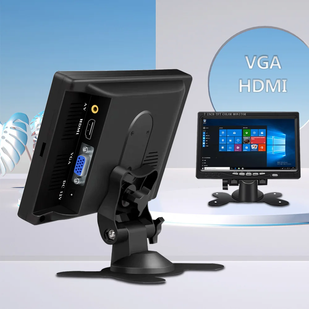 

VGA/BNC/AV Input HD CCTV Small Computer Screen 7 8 9 10 Inch LCD HD Monitor