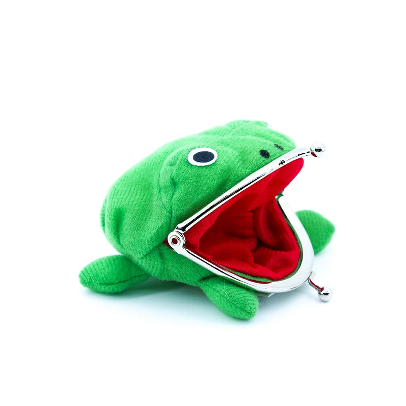 

High quality Hot Selling Frog Wallet Anime Cartoon Wallet Coin Purse Manga Flannel Wallet Cute Purse Coin Holder, Green