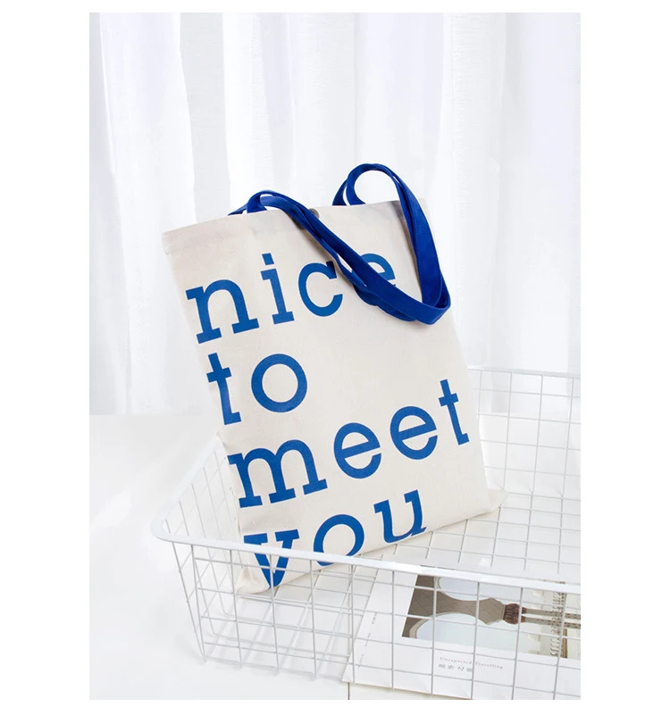 

CG067 Fashion printed letter foldable shopper big capacity canvas eco designer shopping bags with logos