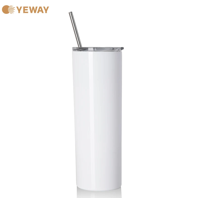 

Yeway 20oz vacuum vaso para sublimar sublimation blank insulated 20 oz skinny straight stainless steel tumbler with straw